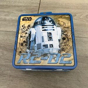 Star Wars Blue and Silver R2-D2 metal miniature lunchbox